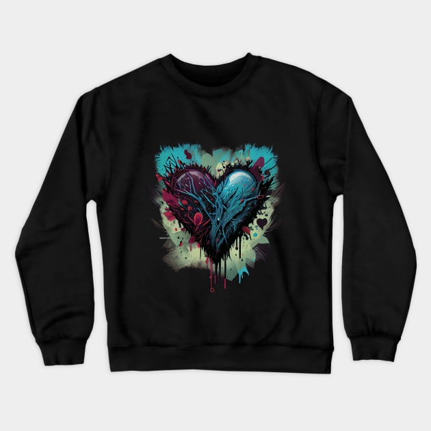 Abstract heart Crewneck Sweatshirt by GreenMary Design